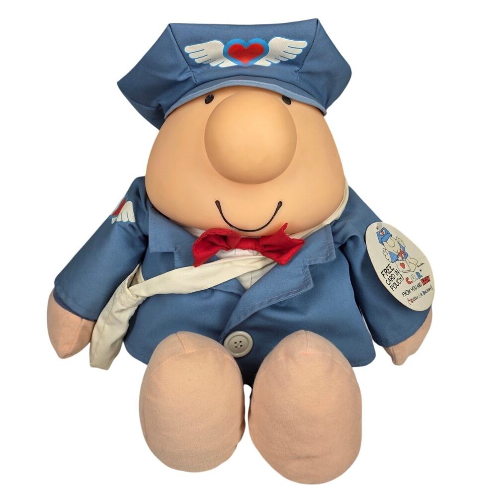 1988 ZIGGY BY TOM WILSON PLUSH – PILOT / MAIL CARRIER – VINTAGE W/ ORIGINAL TAG